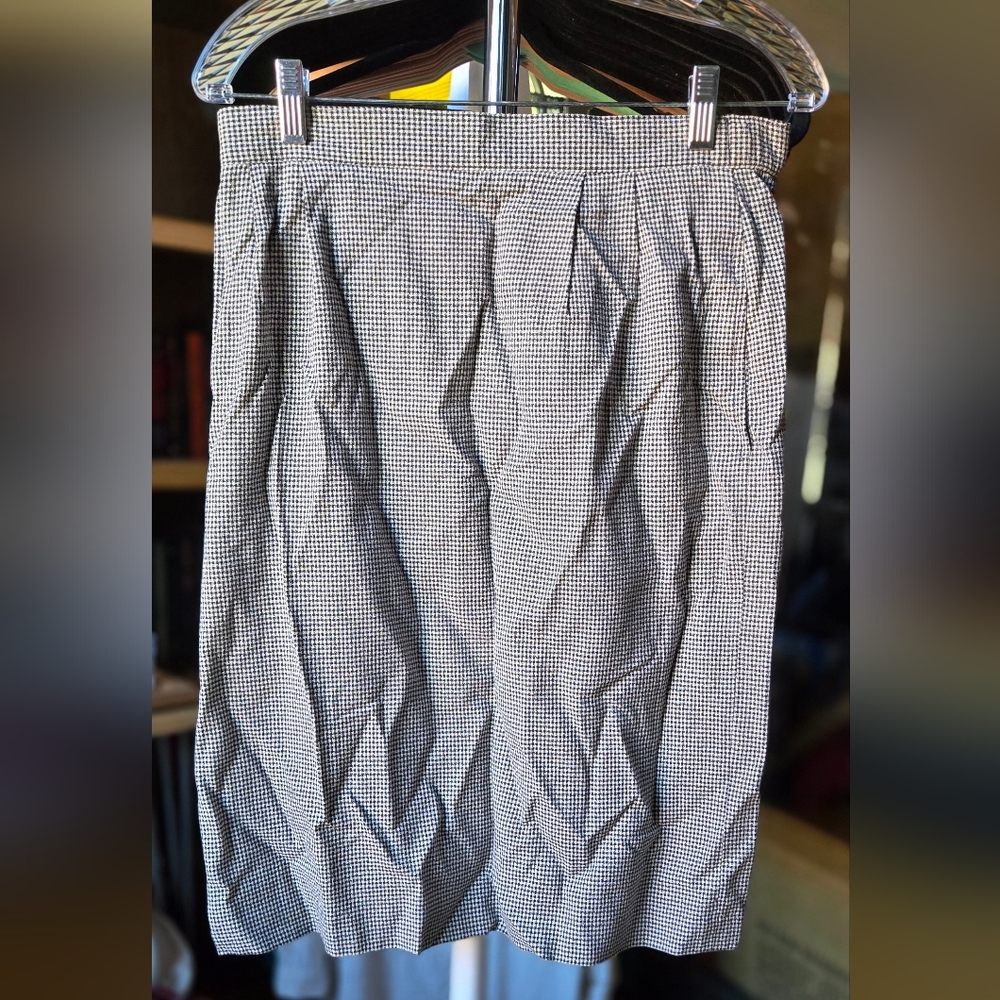 Vintage Russ Houndstooth Pencil Skirt